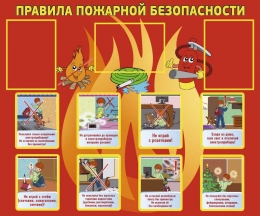 Стенд &quot;Правила пожарной безопасности&quot; для детей